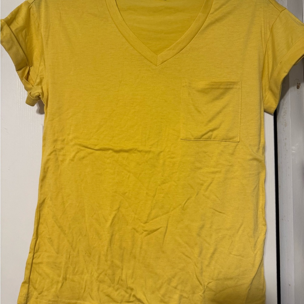 Yellow V-Neck T-Shirt